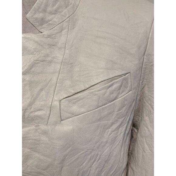 Zadig & Voltaire Verys Creased Leather Jacket in Natural - Picture 8 of 15